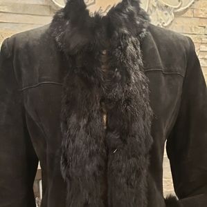 Wilson's leather suade long medium size coat